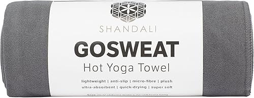 GoSweat - Toalla de yoga antideslizante de Shandali con microfibra de gamuza suave súper absorbente en muchos colores, para pilates de Bikram y