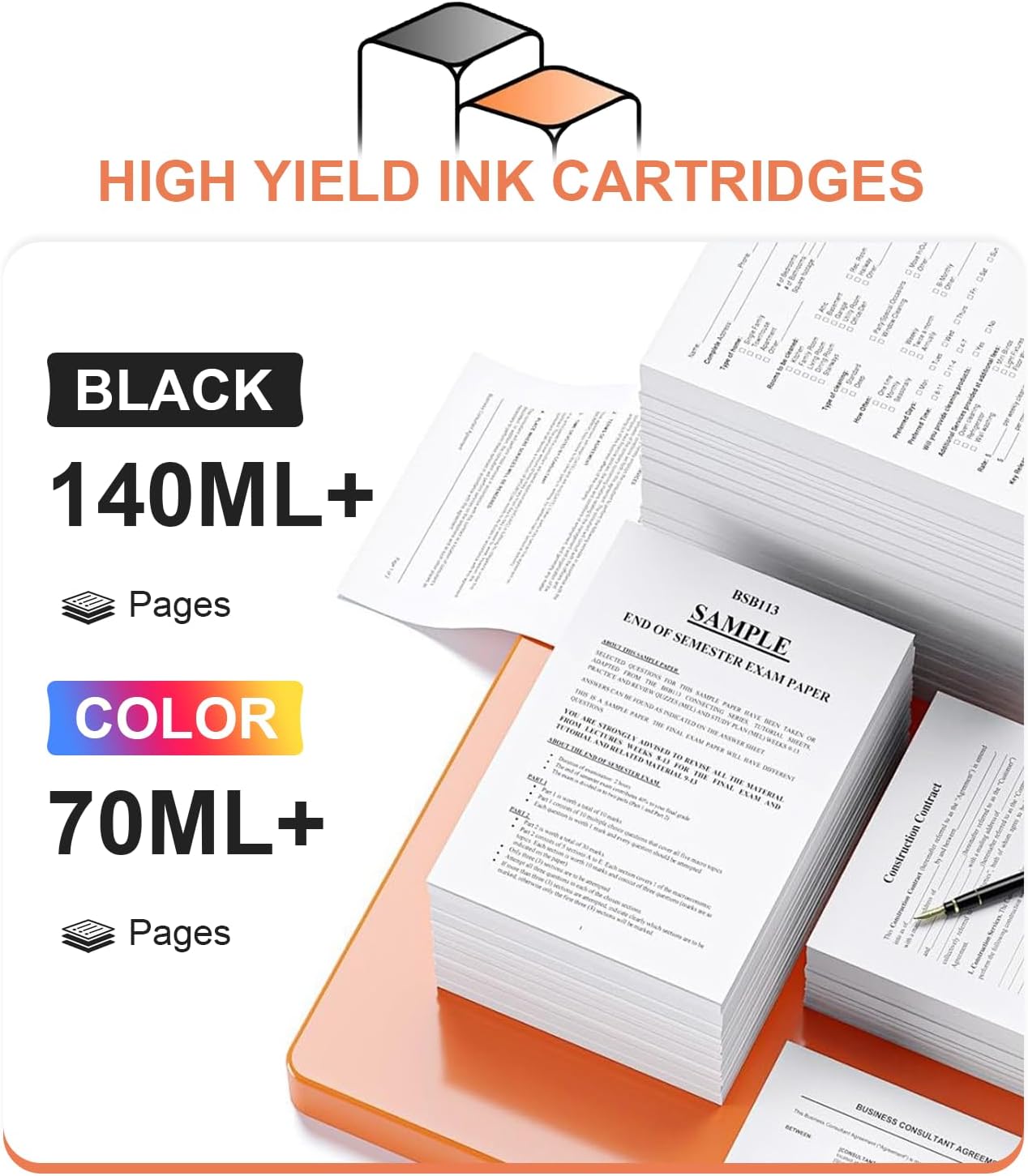 High Capacity LX900 LX-900 Ink Cartridge Replacement for Primera 53422 53423 53424 53425 Used for Primera LX900 Printer Ink (4-Pack Black Cyan Magenta Yellow)