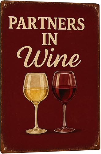 Letreros divertidos de bar para decoración de bar del hogar, letrero de Partners In Win, decoración de cueva de hombre, letrero de pared retro de