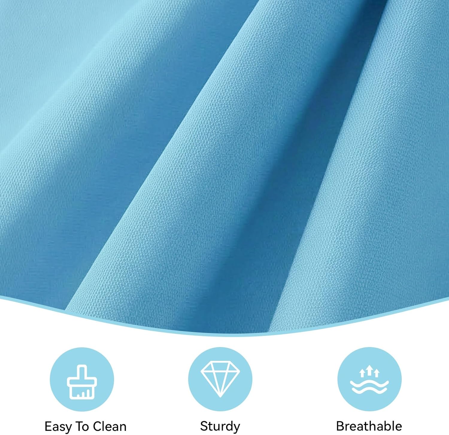 Aoxun 14pcs Patio Cushion Covers Replacement, Waterproof Outdoor Furniture Cushion Covers with Zipper and Non-Slip Bottom, Patio Sofa Couch 3 Sizes for Patio Sectional, Covers Only (Sky Blue)