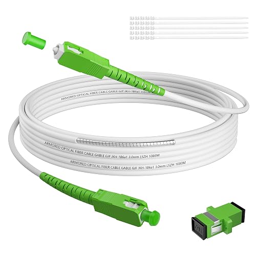 Mygatti 6FT SC/APC to SC/APC Fiber Optic Internet Cable Armored Single Mode