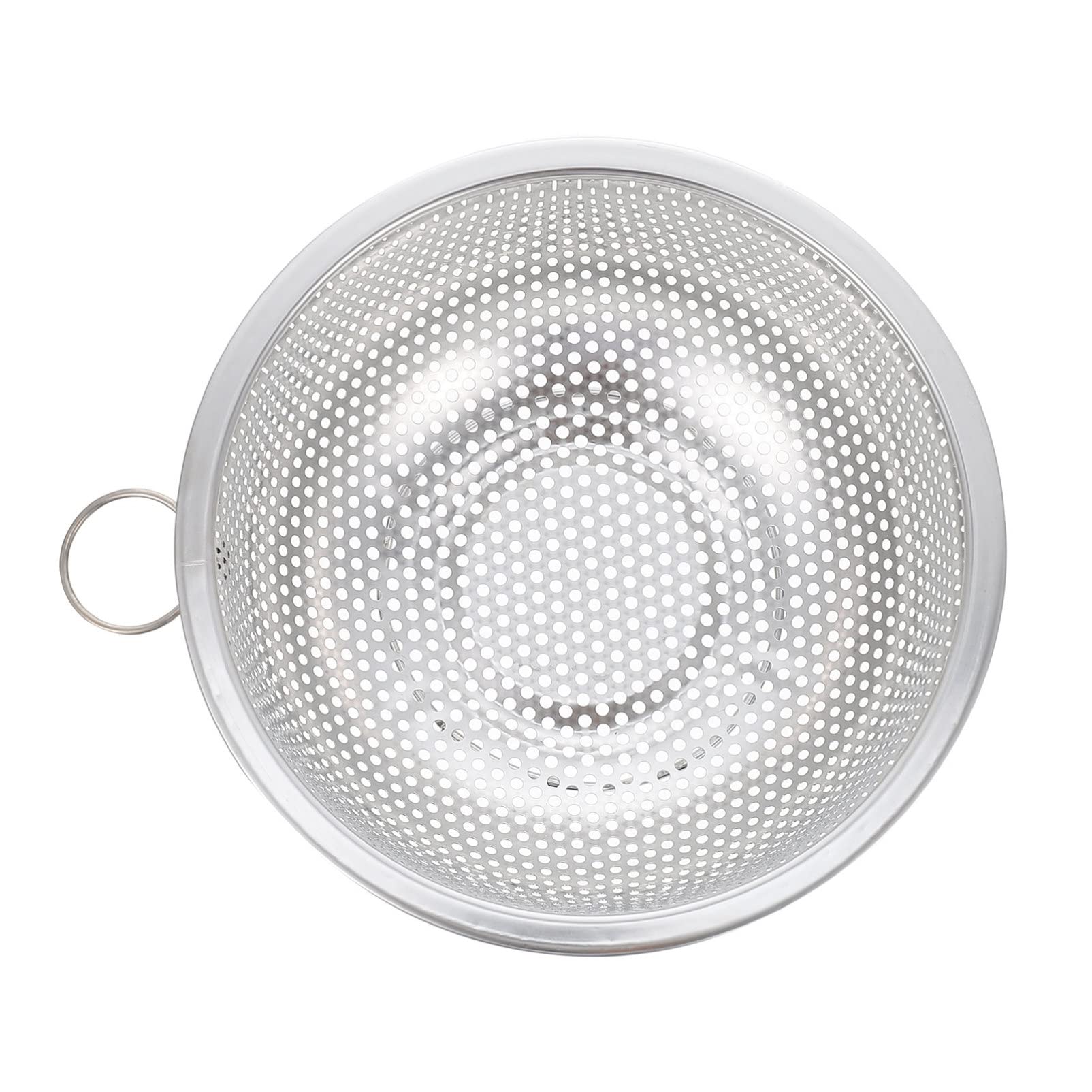 Colador de Cocina de Acero Inoxidable con Asas Resistentes para Pasta, Frutas y Verduras - Colador de Malla Grande para Fideos, ensaladas y Bayas - Tamaño 19,5 x 19,5 x 7 cm