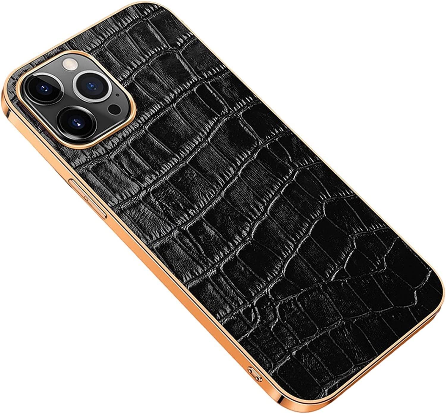 Étui en cuir véritable crocodile pour iPhone 13 Pro luxe - 6