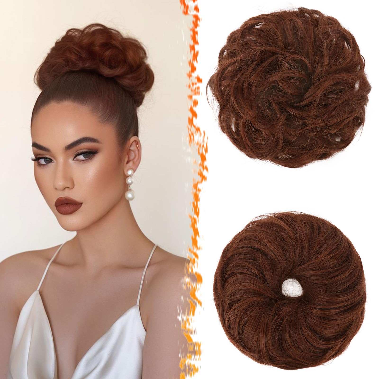 BARSDAR 2 PCS Messy Bun Hair Pieces
