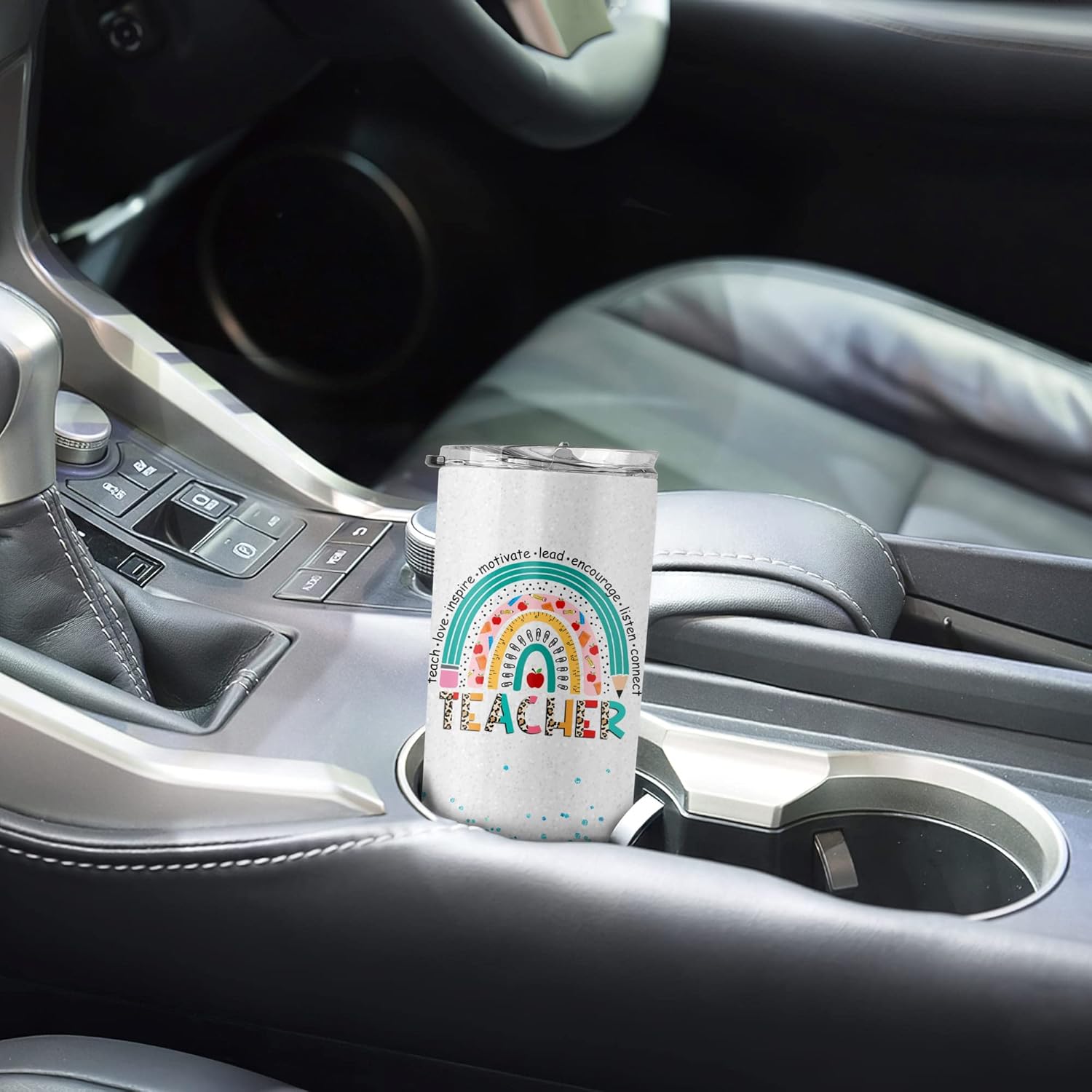 Teacher Gifts for Women - Teacher Valentine Gifts - Teachers Appreciation Gift, Gift Ideas for Teachers Women - 20 Oz Valentines Teaching Skinny Stainless Steel Daycare Tumbler - Image 3