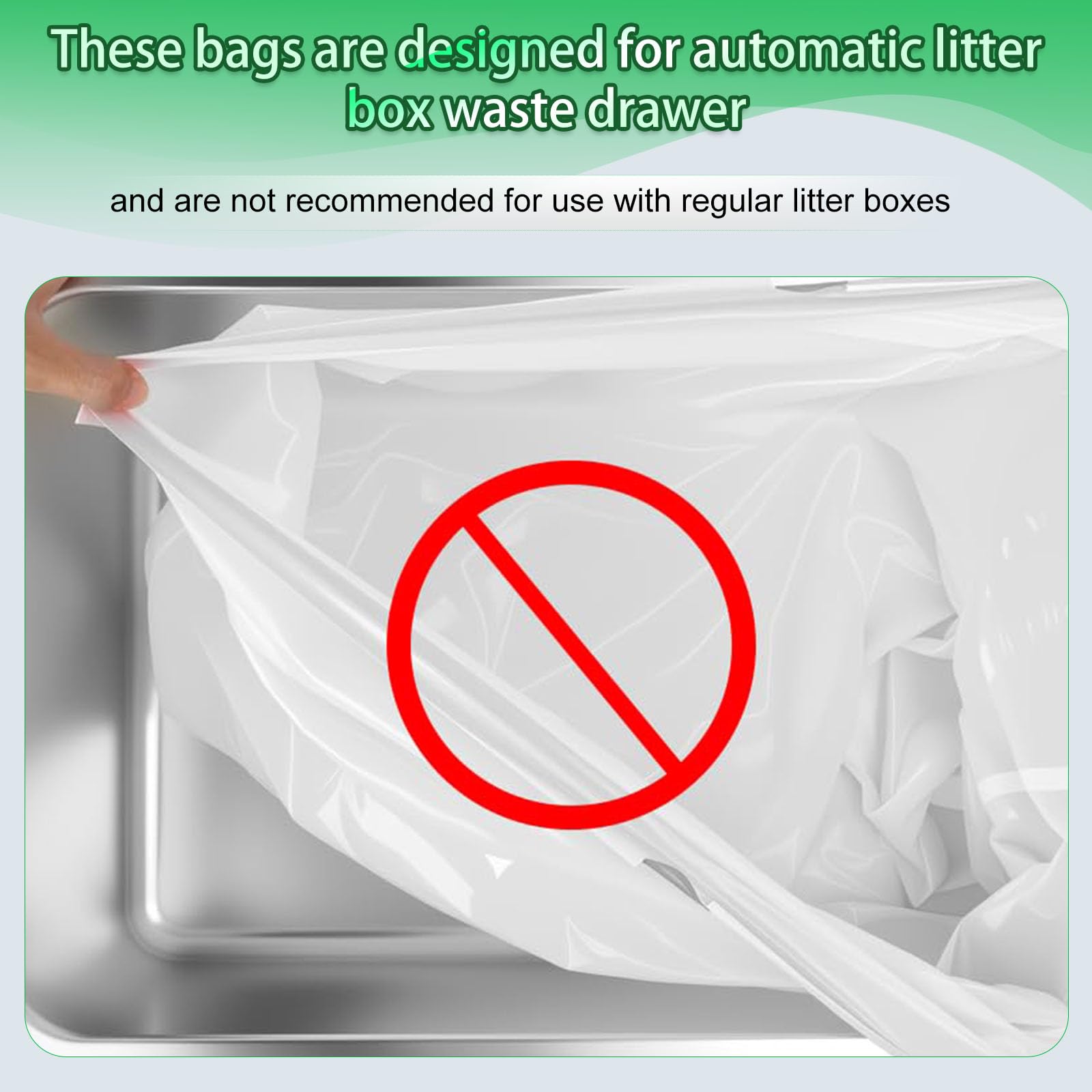 50 Stück Katzentoiletteneinlagen für Katzentoilette Roboter 4/3 und automatische Katzentoilette, strapazierfähig, extra dick