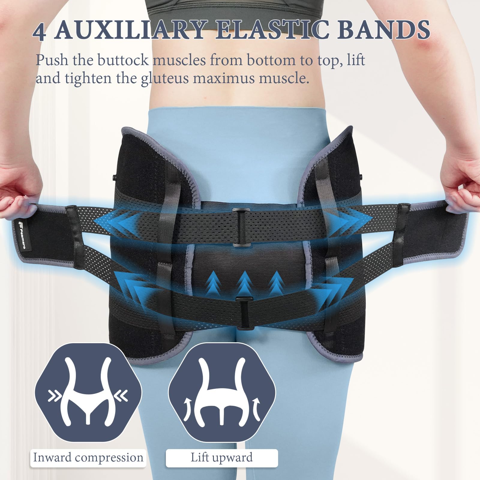 Ceinture de soutien pelvien gonflable pour homme et femme - Pression réglable - Pour récupération post-partum, correction de l'inclinaison pelvienne, soulagement de la douleur de la hanche et