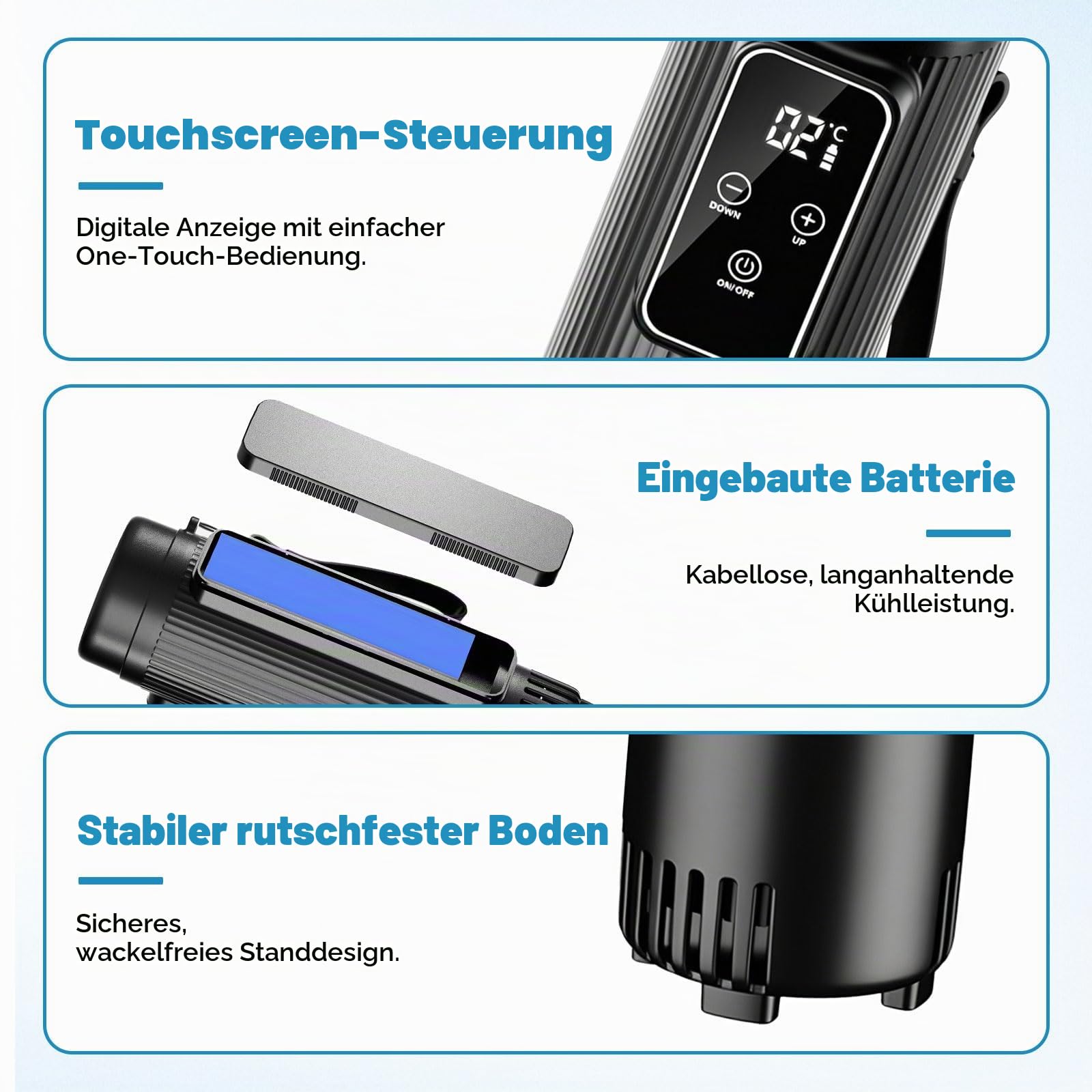 Elektrische Insulin Kühlbox, USB Insulin kühltasche, 2-8°C Medikamenten Kühltasche mit Temperaturanzeige für Reisen, Bietet Platz für 7 Insulin Pens