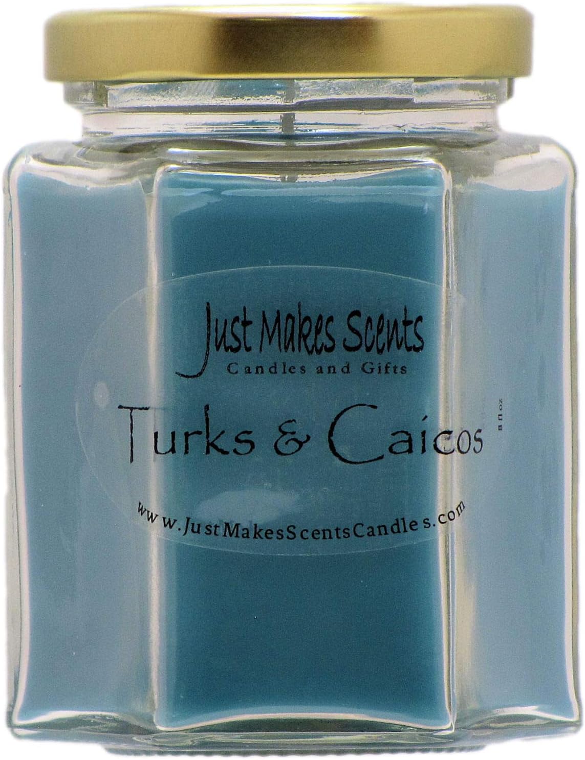3 Pack - Turks & Caicos Scented Candles- Tropical Fruit Fragrance - Hand Poured in The USA by Just Makes Scents (8 oz)