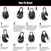 Vista 5 de Master Lock 1500iD Set Your Own Directional Combination Padlock, Black