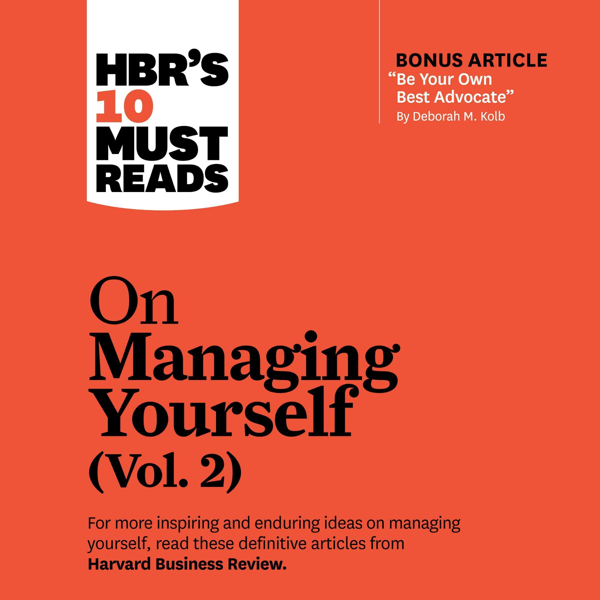 Cover art for HBR's 10 Must Reads on Managing Yourself, Vol. 2