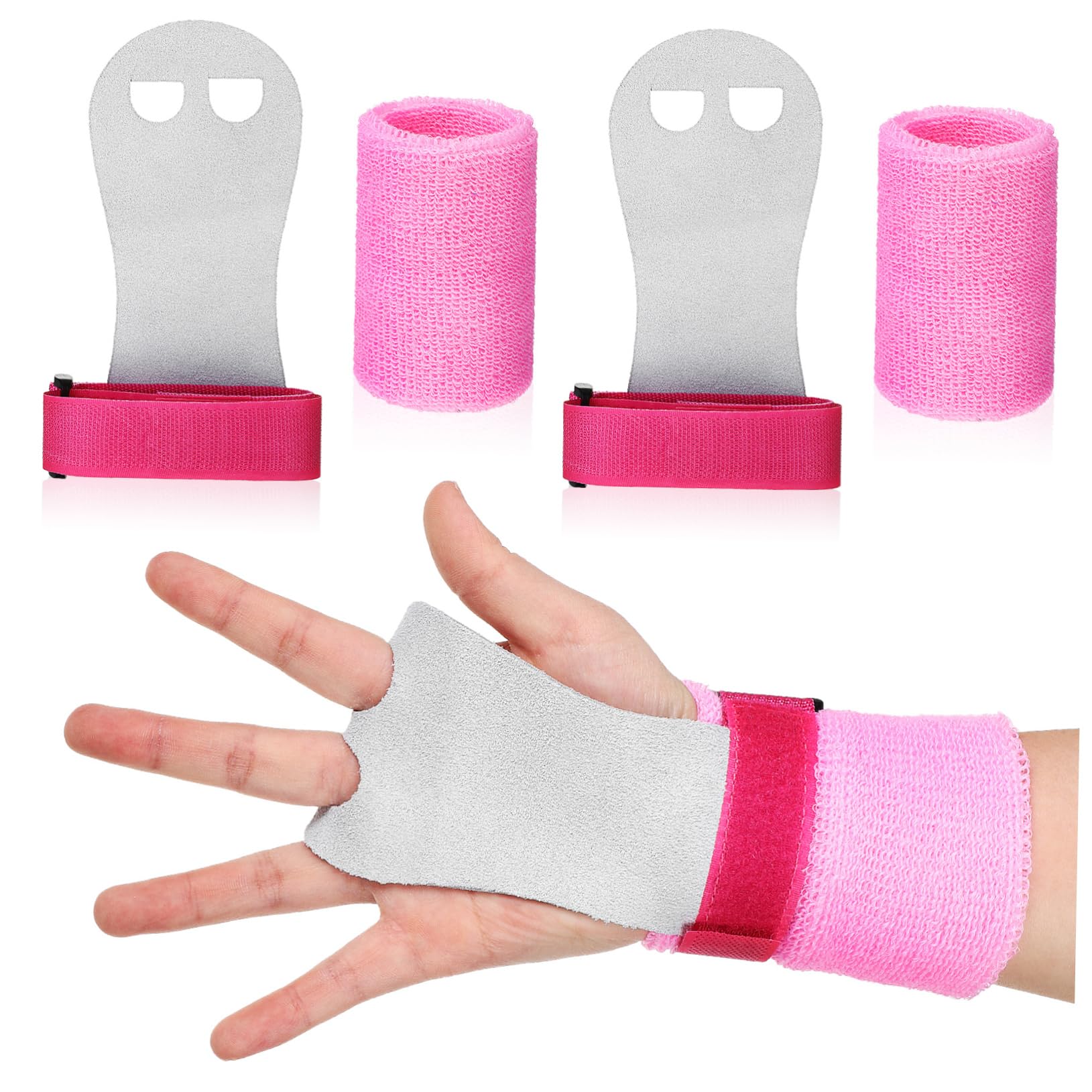 BCOATH Adjustable Gymnastics Wristbands Palm Protection Elastic Hand Grips Perfect for Kids' Workout
