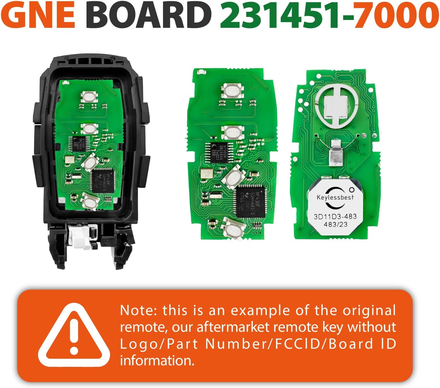2 Keylessbest Replacement for 2017-2024 Subaru Ascent Crosstrek Forester Impreza Legacy Outback STI WRX BRZ GNE 231451-7000 Board Key Fob HYQ14AHK 4 Buttons 8A 434MHz