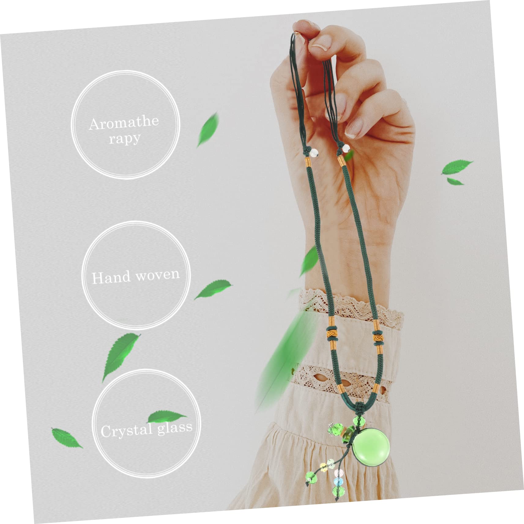 LIFKOME collana bottiglia di olio essenziale ciondolo per collana di oli essenziali catena del medaglione del profumo contenitori collana decorativa per aromaterapia bicchiere