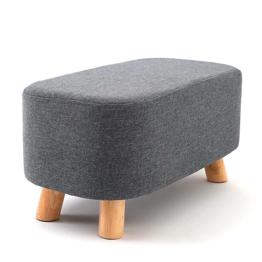Warmiehomy Square Footstool Pouffe Dark Grey