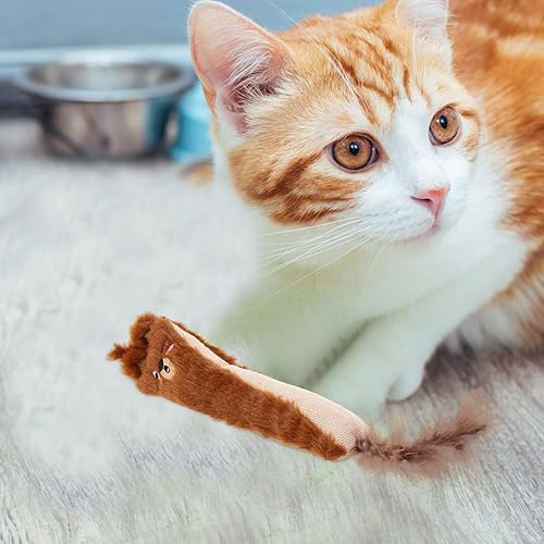 Miniatura 3 de Gatito de hierba gatera de felpa con papel arrugado interactivo para masticar gatos para morder y dentición relleno de hierba gatera animal de