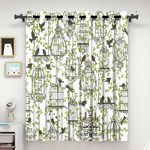 Cortinas insonorizadas vintage personalizadas, para armario, cortinas para Ventanas de Cuarto con aislamiento térmico (47 pulgadas de ancho) x 59