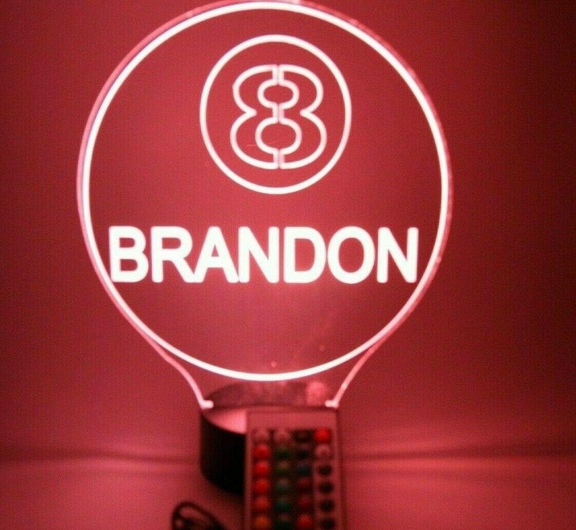 8 Eight Ball Pool Billiards Eightball Cue Sports Games Night Light Up Lamp LED Table Lamp Custom Room Decor Featuring 16 Color Changing Options | Christmas Holiday Birthday Gift | Personalized Free