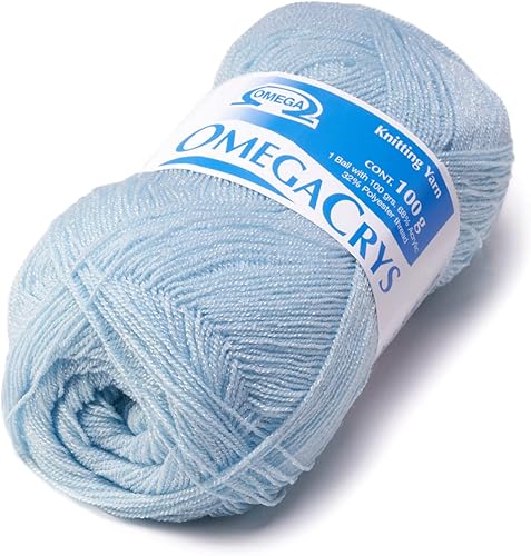 Miniatura 73 de OMEGACRYS [100gr] - de Omega - Hilo fino de cristal ideal para todas las manualidades - Color 01-Blanco 200 01-blanco 200,01-gris claro 210,03-Azul
