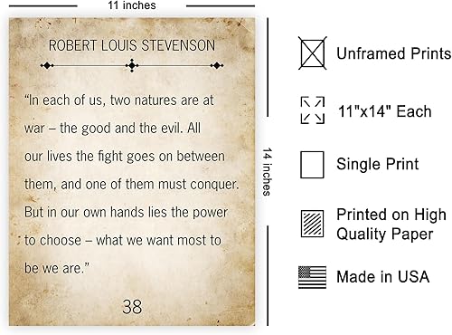 Miniatura 320 de Poster Master Póster de Robert Louis Stevenson - Impresión de The Good and the Evil - Arte de citas de recuperación - Regalo para él, ella -