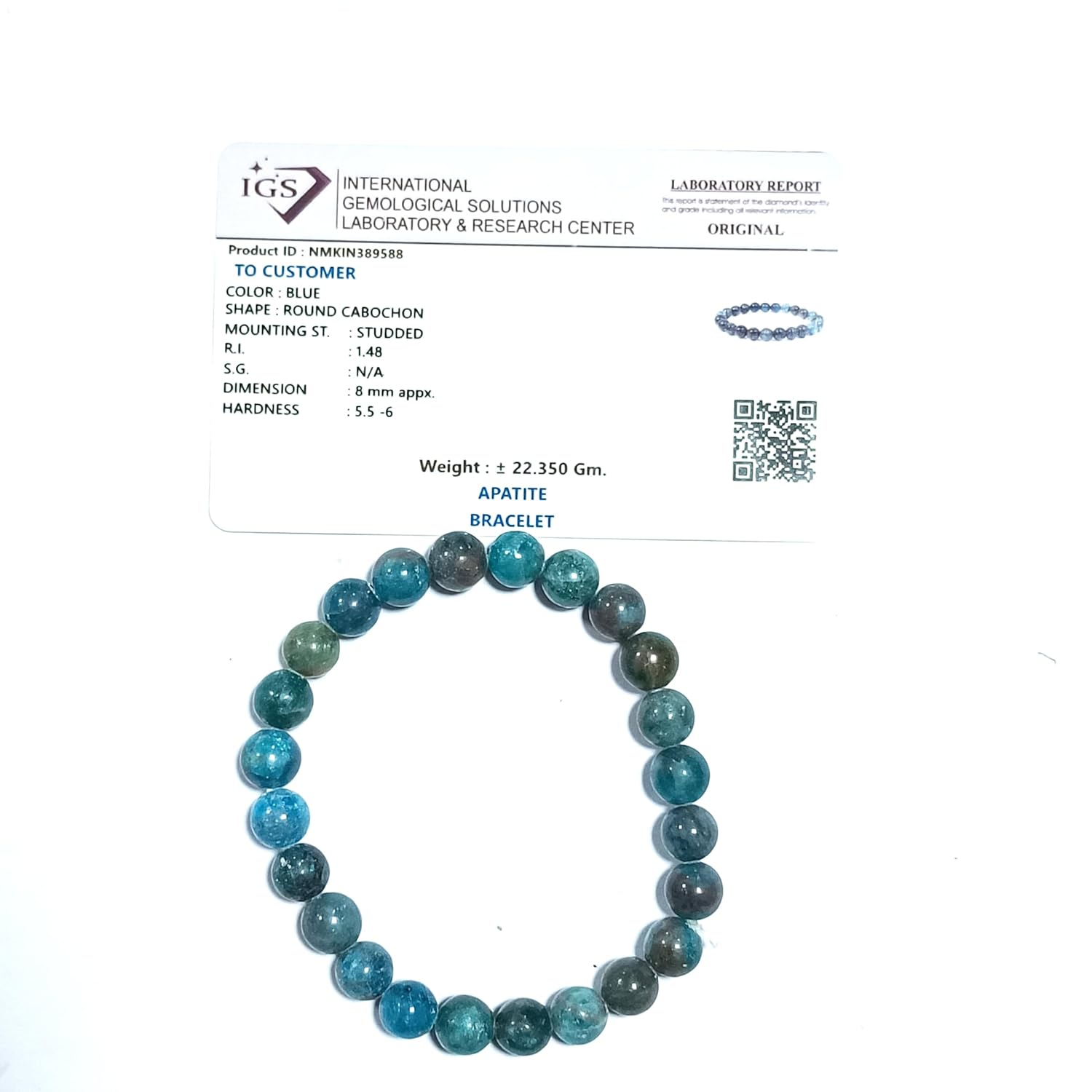 Jet Apatite 8Mm Natural Gemstone Bracelet For Men &Amp; Women | ...