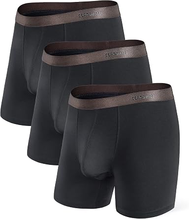 Separatec Breathable Cool Mens underwear with Pouch for balls - Moisture Wicking Soft Boxer Briefs for Men Multipack