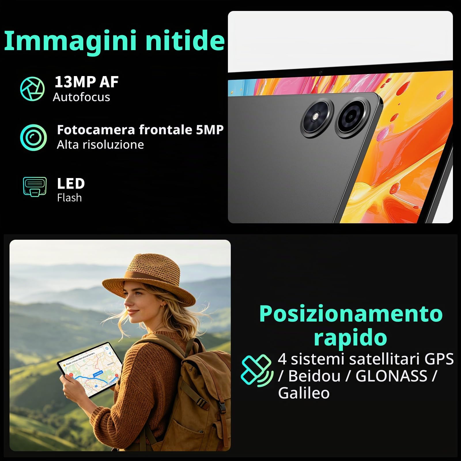 TECLAST P50T Tablet 11" 90Hz Android16, 2GHz 16GB+128GB con 10 Accessori