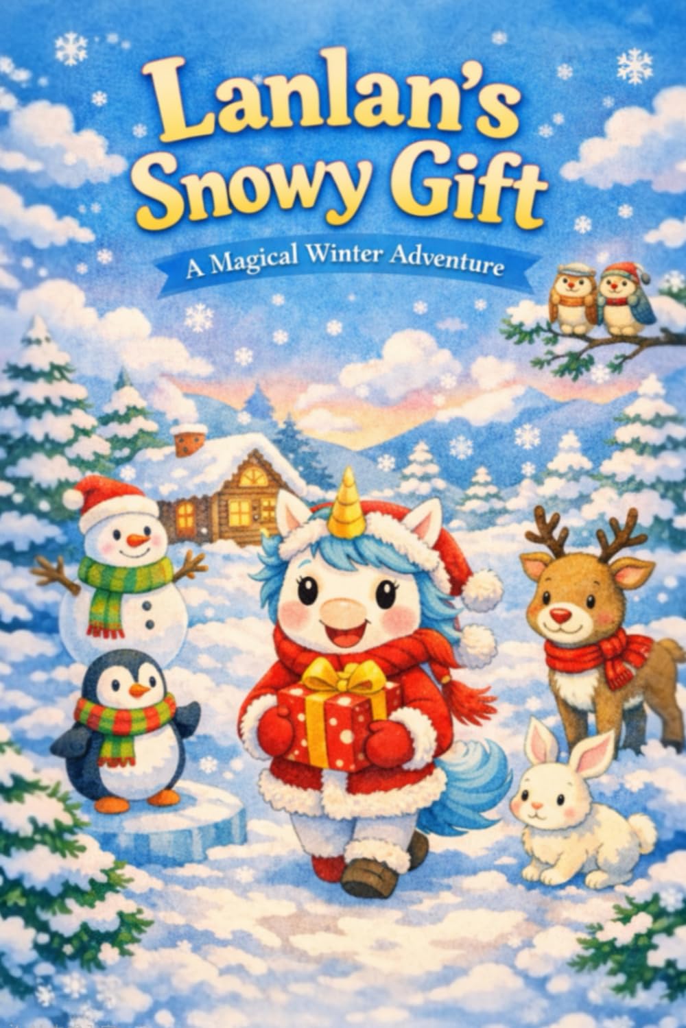 Lanlan’s Snowy Gift: A cute and dreamy short story about a unicorn boy, a snow adventure full of gentle surprises
