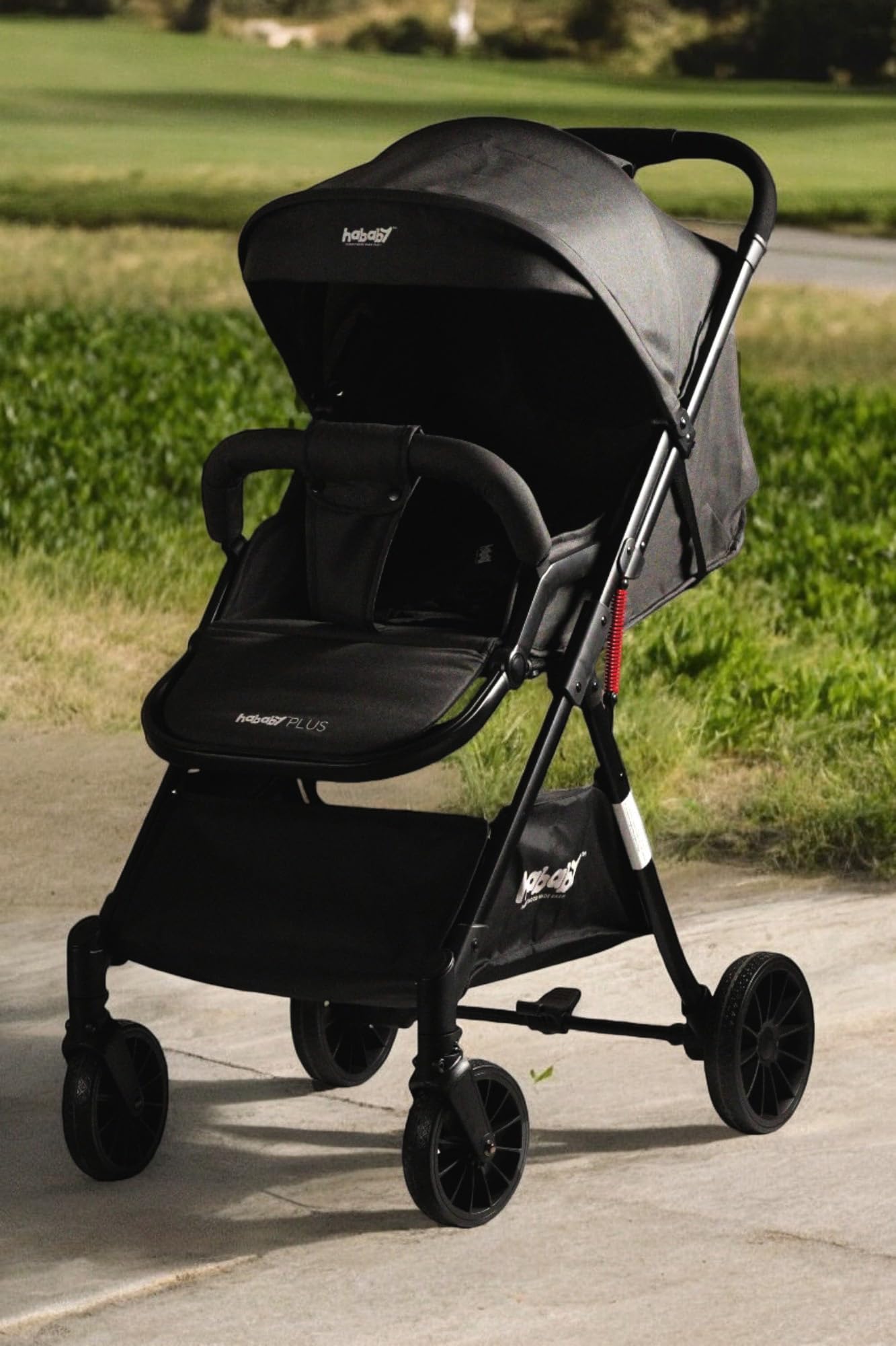 Sponsored Ad - Hababy Plus with NavBaby GPS - European Certified Baby Pram/Stroller (Black) 0-3 Years - Foldable, Lightweight Pram with 360 Wheels, Suspensions - Ideal Compact Travel Trolley for Boys & Girls