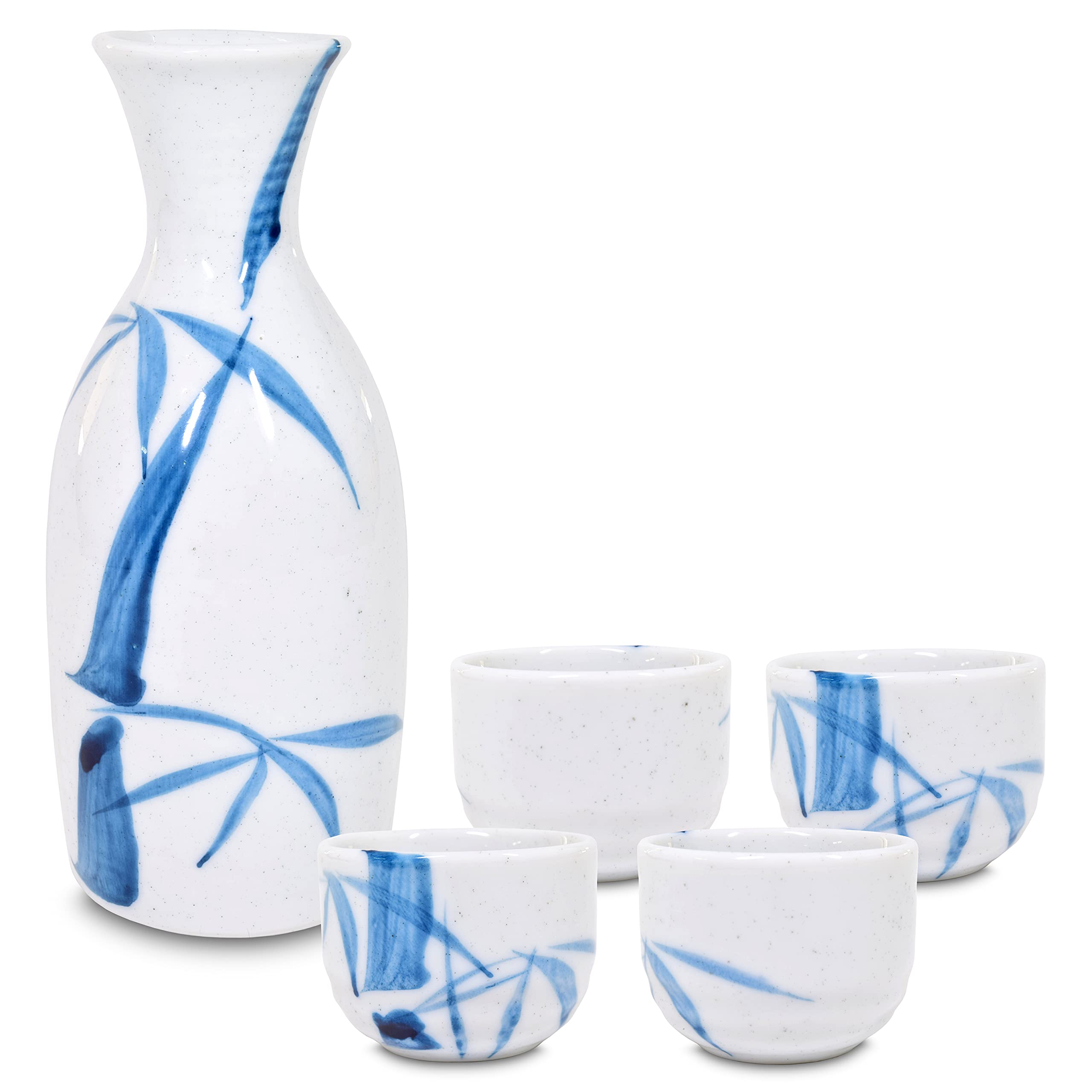 Amazon.com | Japanese Sake Set Ceramic Sake Glasses 5 Piece Set