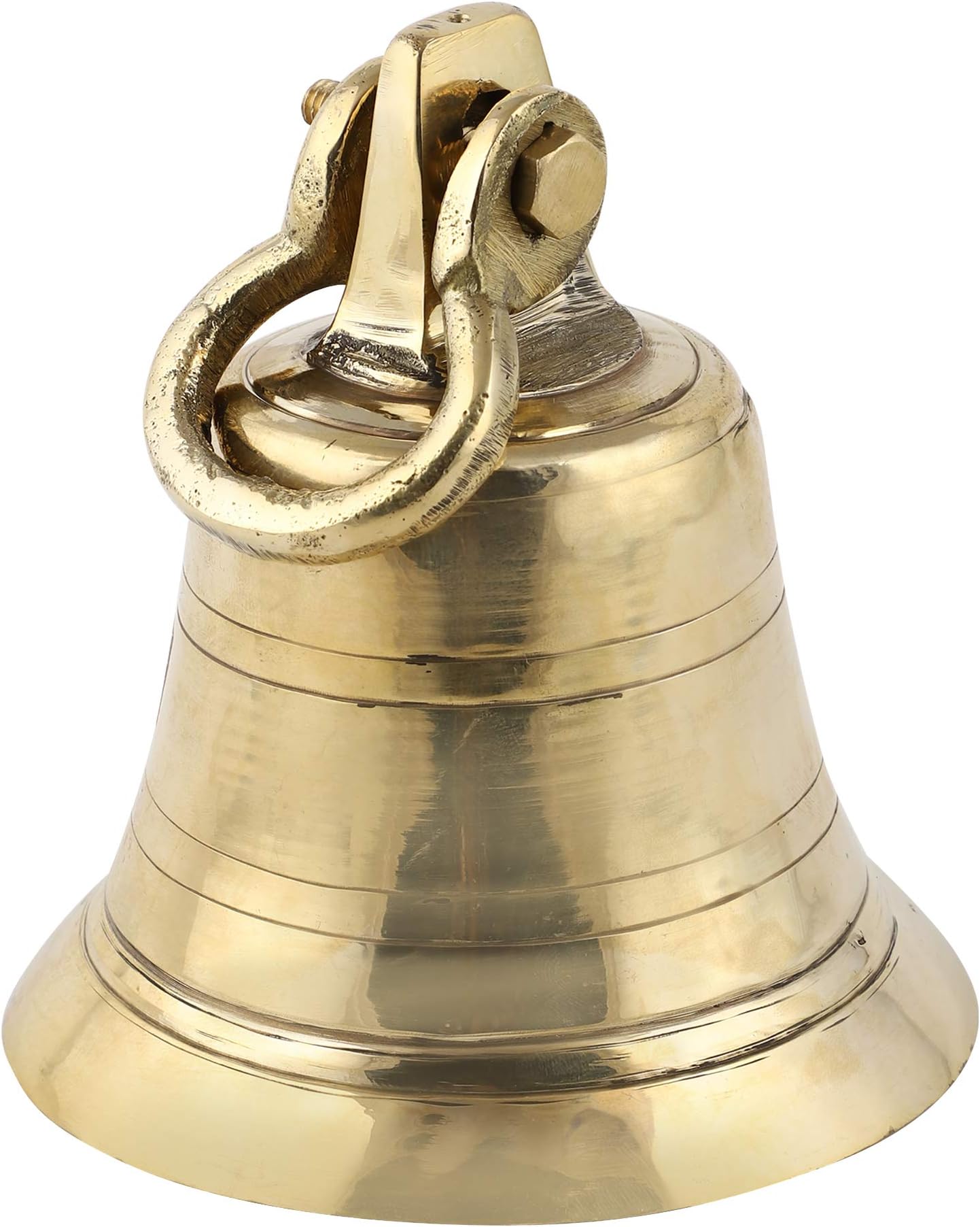 UAPAN Marine Ship Brass Bells Religious Temple Ghanta (5" Inch, Gold)