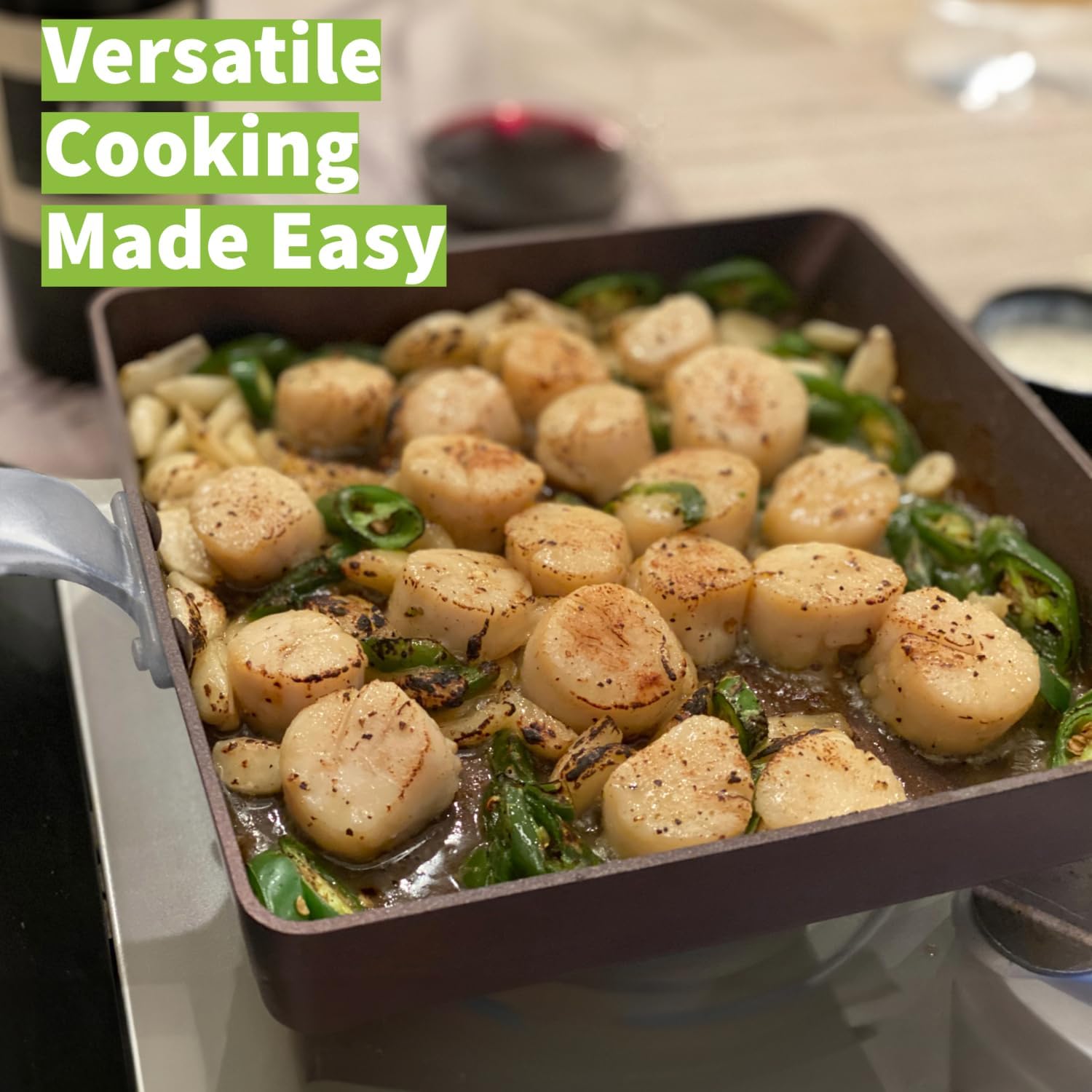 TECHEF - Tamagoyaki Japanese Omelette Pan/Egg Pan, Made in Korea (Purple) (Large) - Image 2