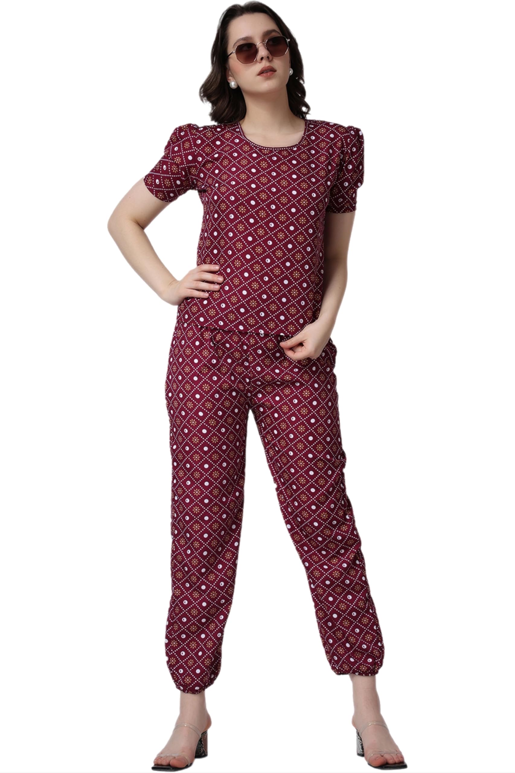 POPWINGS Conjunto de camiseta y pantalón deportivo para mujer con estampado de rayas rosas, ajuste holgado, estilo casual