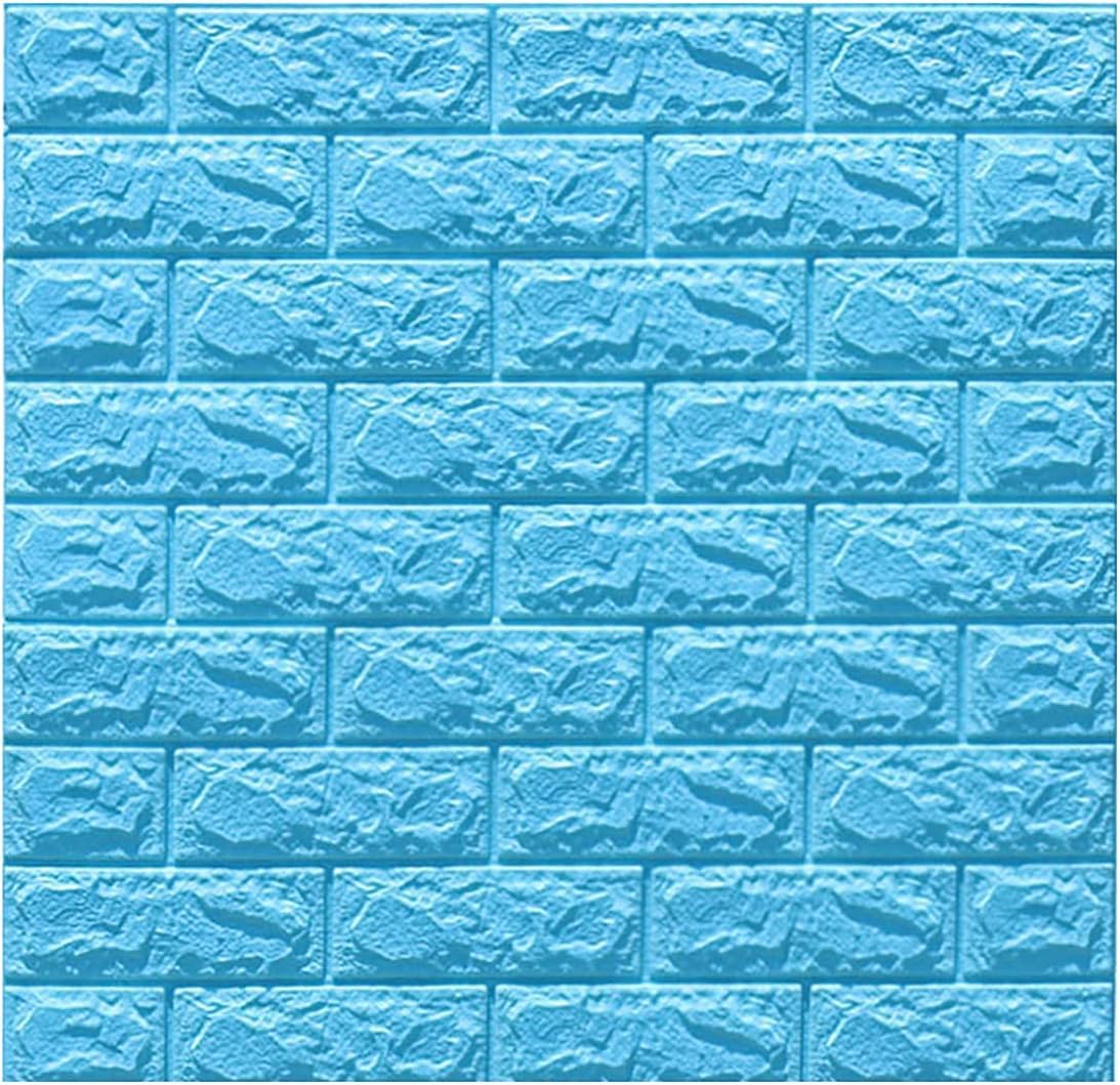 Doratik 3D Foam Wallpaper Wall Panels Brick Self-Adhesive Waterproof PE Foam, Peel and Stick 3D Brick | 70cmX70cm- Blue_1 (B0CZ763Z34) Amazon Price History, Amazon Price Tracker