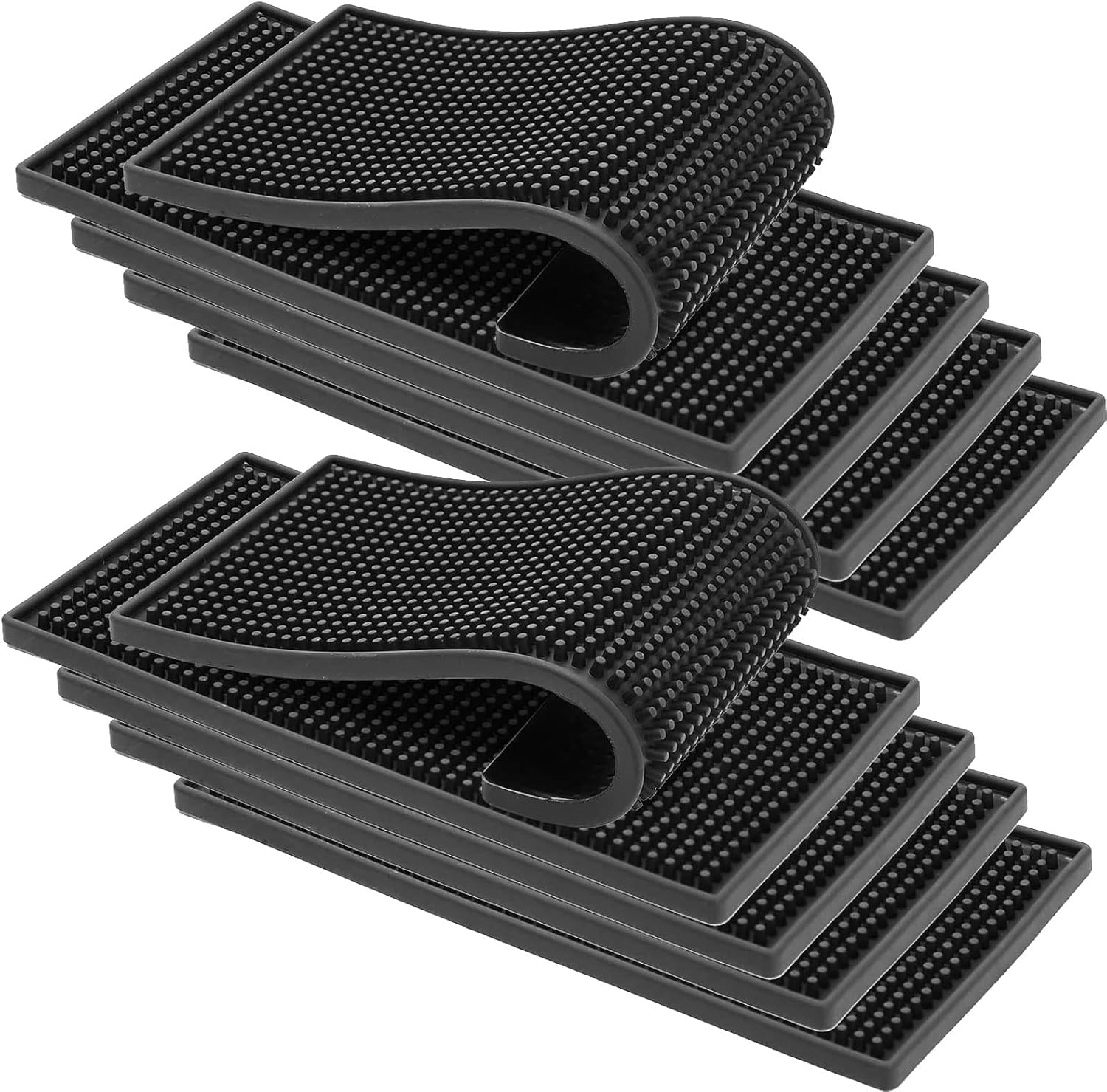 KINJOEK 10 PCS 6 x 12 in Bar Mat, Non Slip Bar Service Spill Mat Drying Mats for Countertop Cocktail Bartender Coffee Beverages