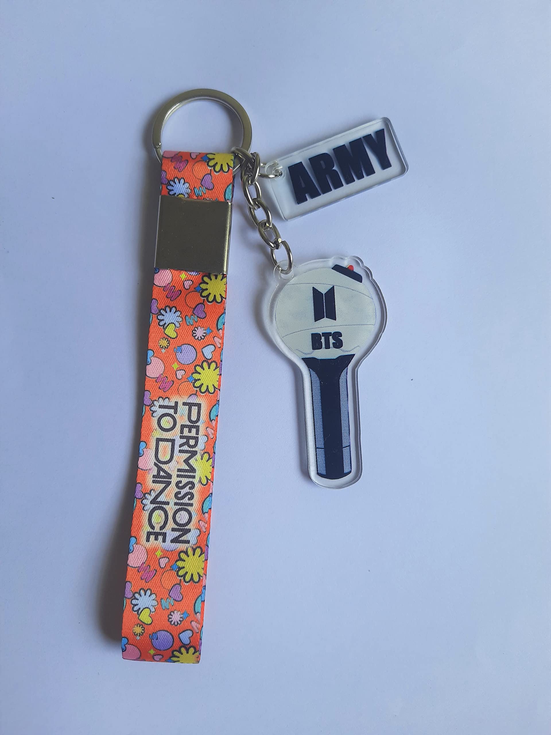 Buy BTS Army Bomb Keychain with Permission to Dance Tag BTS LogoBTS
