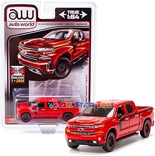 2019 Chevrolet Silverado LTZ Z71 Red Limited Edition to 2496 Pieces Worldwide 1/64 Diecast Model Car by Auto World CP7918