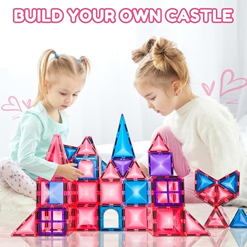 Miniatura 4 de Azulejos magnéticos para niños de 3, 4, 5, 6, 7, 8 años o más, bloques de construcción magnéticos STEM Juguetes para niños de 3 a 5 4 a 8 años,