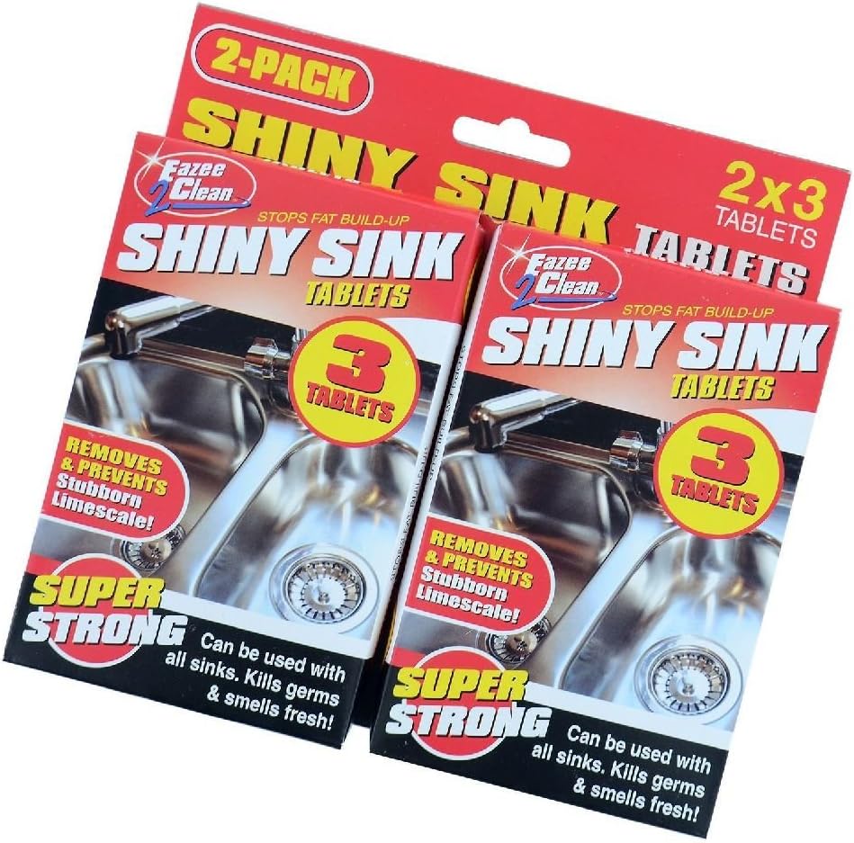Eazee Clean Shiny Sink Tablets 2 Packs of 3 Clean Limescale ReRestore