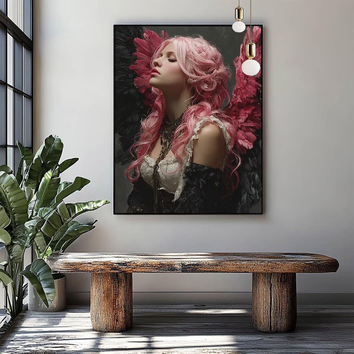 数字油絵 天使 ペイントバイナンバー 手芸キット 翼 DIY Paint by Numbers 150 x 100CM 数字でペイン