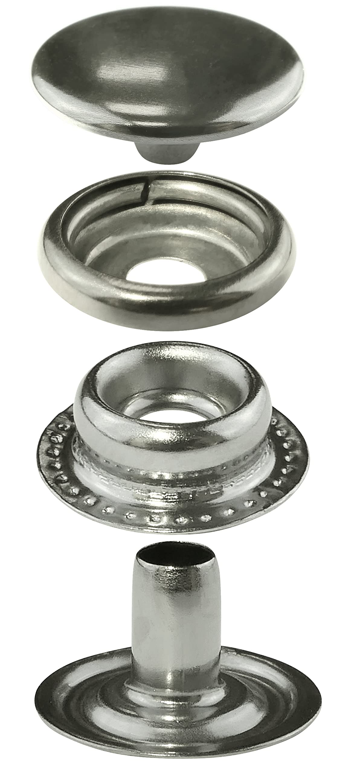 Lot De 50 Boutons Pression Pour Jeans - Argent Métal, 14mm, Fabrication Française, Neuf