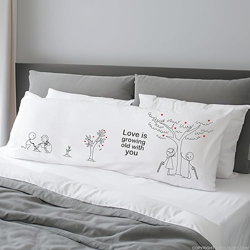 Miniatura 3 de BoldLoft - Fundas de almohada para parejas, regalos de pareja con estampado