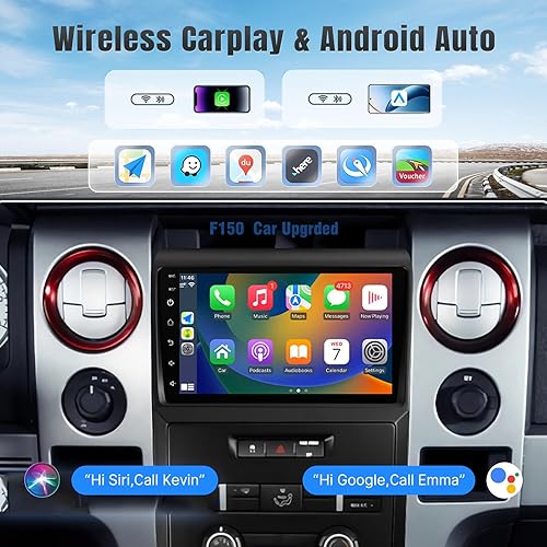 Miniatura 10 de Pantalla estéreo de radio de coche Android de 10.1 pulgadas 2+32 GB para modelo 2Din Raido - Apple Carplay inalámbrico y Android Auto, navegación