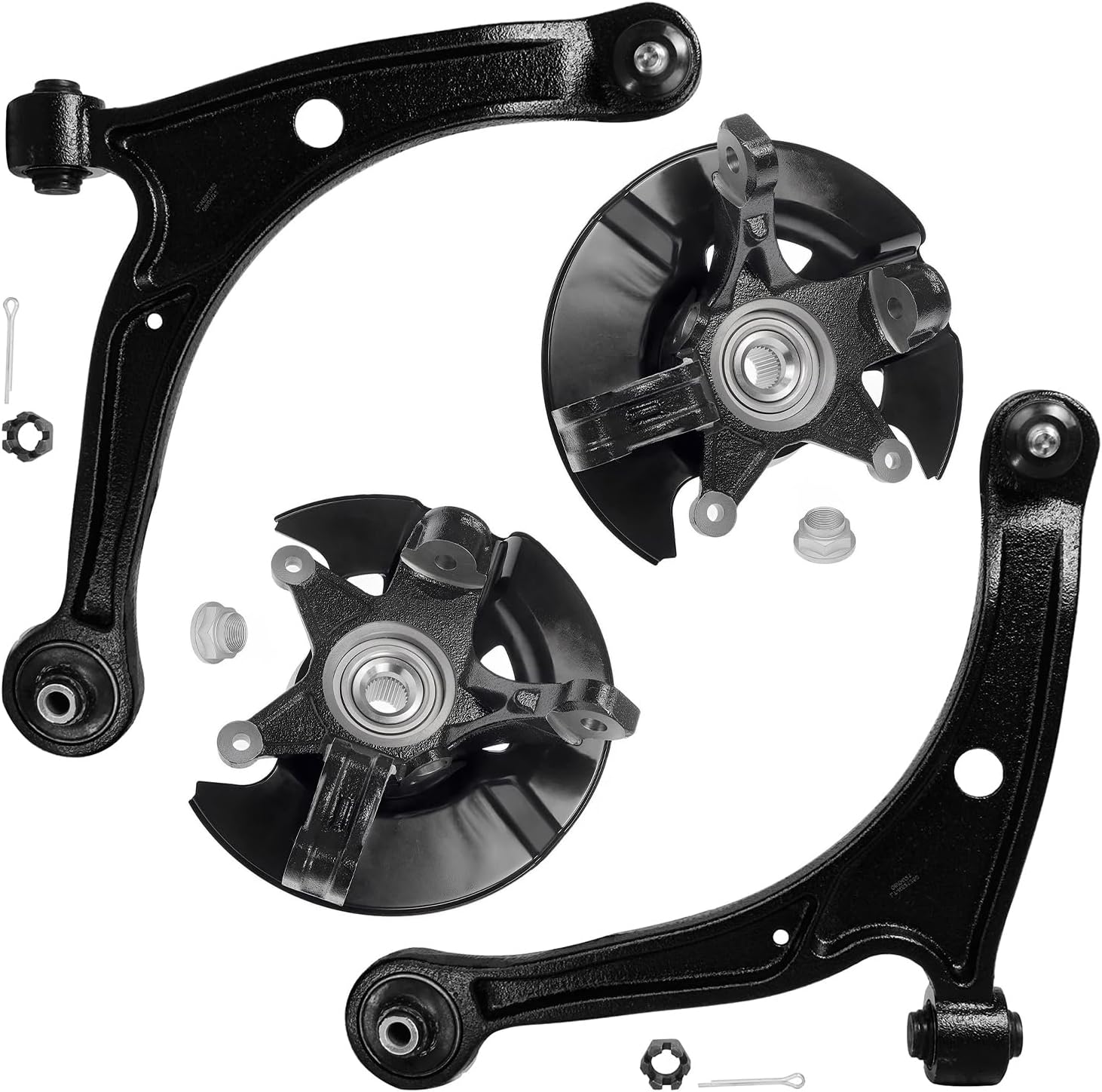 Detroit Axle Front Steering Knuckles Wheel Hub Bearings