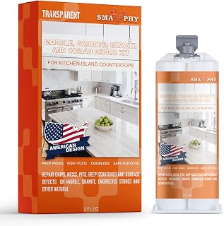 Quartz Countertop Chip Repair Kit. Marble and Granite Repair Kit.(Transparent). Quick And Easy Repair of Chips, Cracks and Scratches on Granite, Marble, Quartz countertops and Other Natural Stone Surfaces.