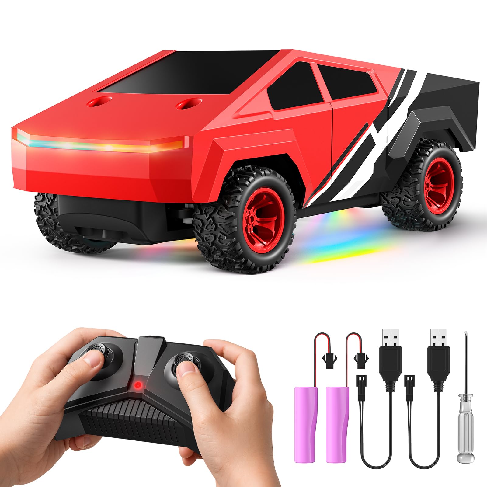 HOMETALL Remote Control Car RC Trucks - 2WD RC Truck Toy RC Cars for All Terrain 1 24