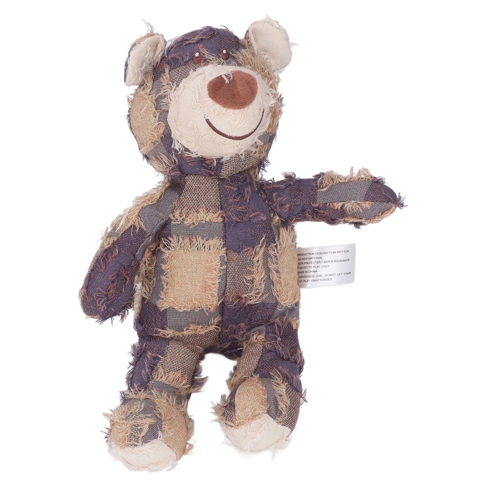CDQL Juguete Chirriante para Perros, Juguete de Peluche para Perros, Oso Robusto Indestructible para Mascotas, Juguetes para Masticar Animales de Peluche para Perros (Púrpura)