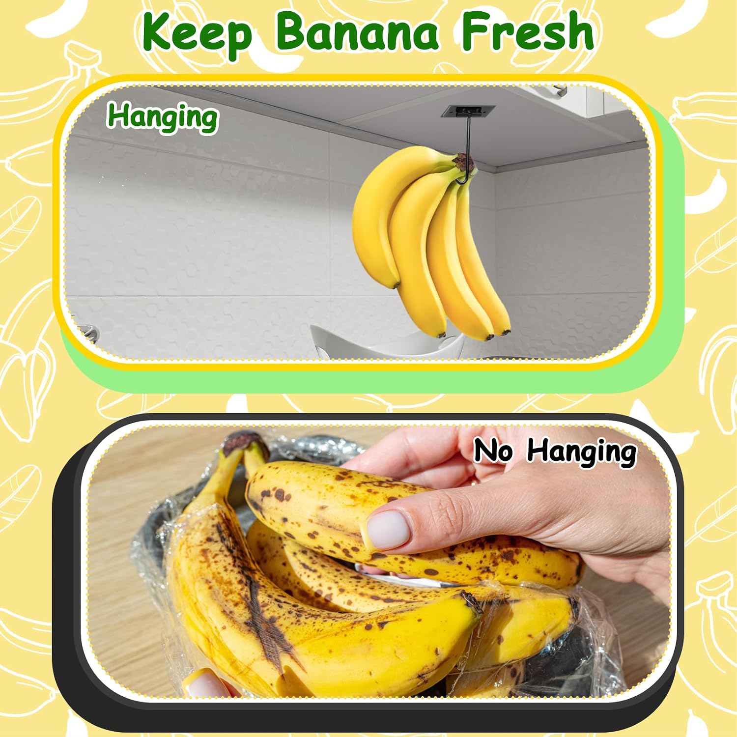 1P Banana Hook Under Cabinet, Foldable Metal Banana Hanger Hook image 5
