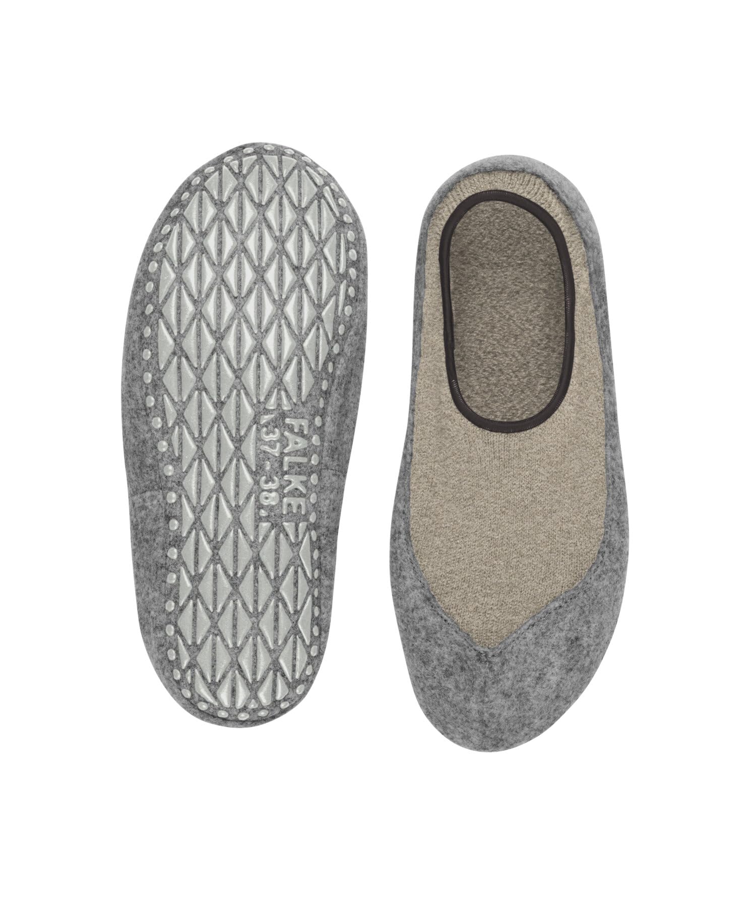 FALKE Damen Cosyshoe Invisible Stoppersocken rutschhemmende Noppen auf der Filzsohle Füßlinge komfortabel warm Plüsch bequem atmungsaktive klimaregulierende geruchshemmende Wolle 1 Paar