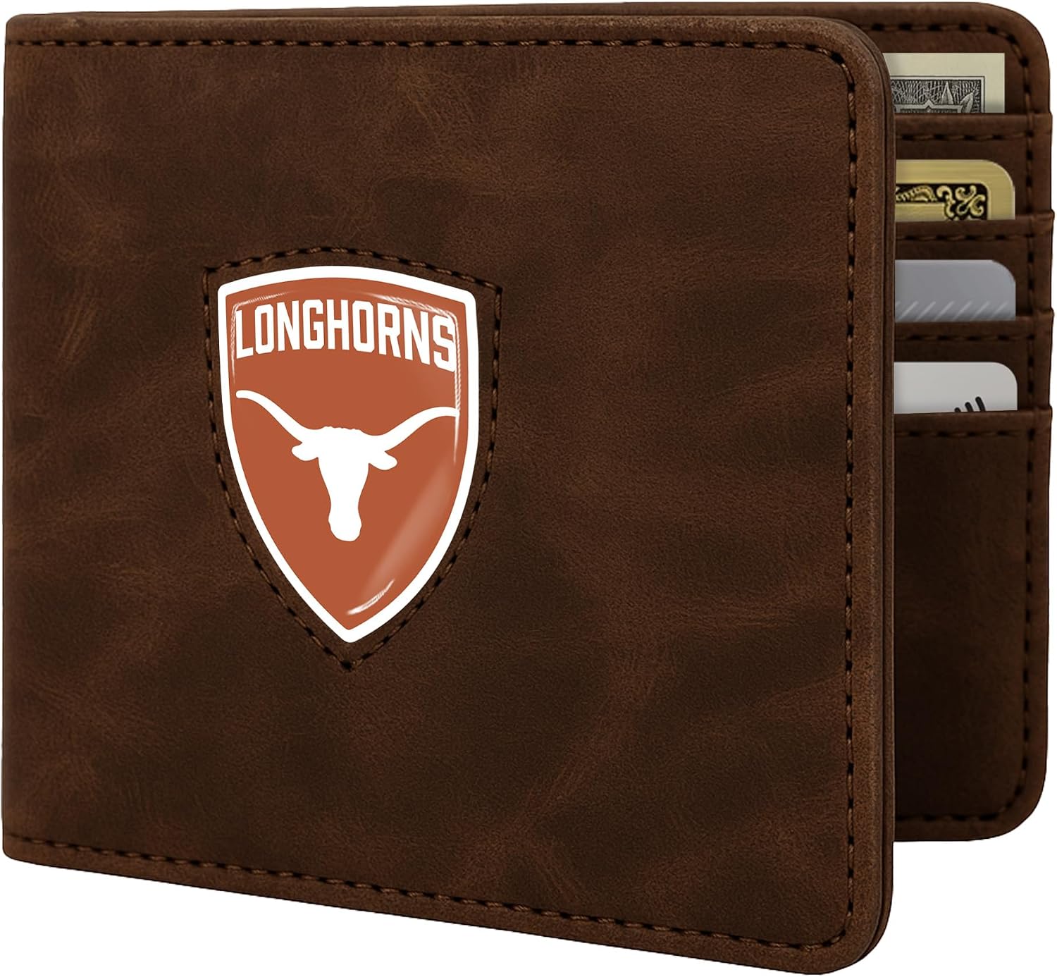 Littlearth NCAA Shield Wallet - Officially Licensed Teams In Black & Brown Colors